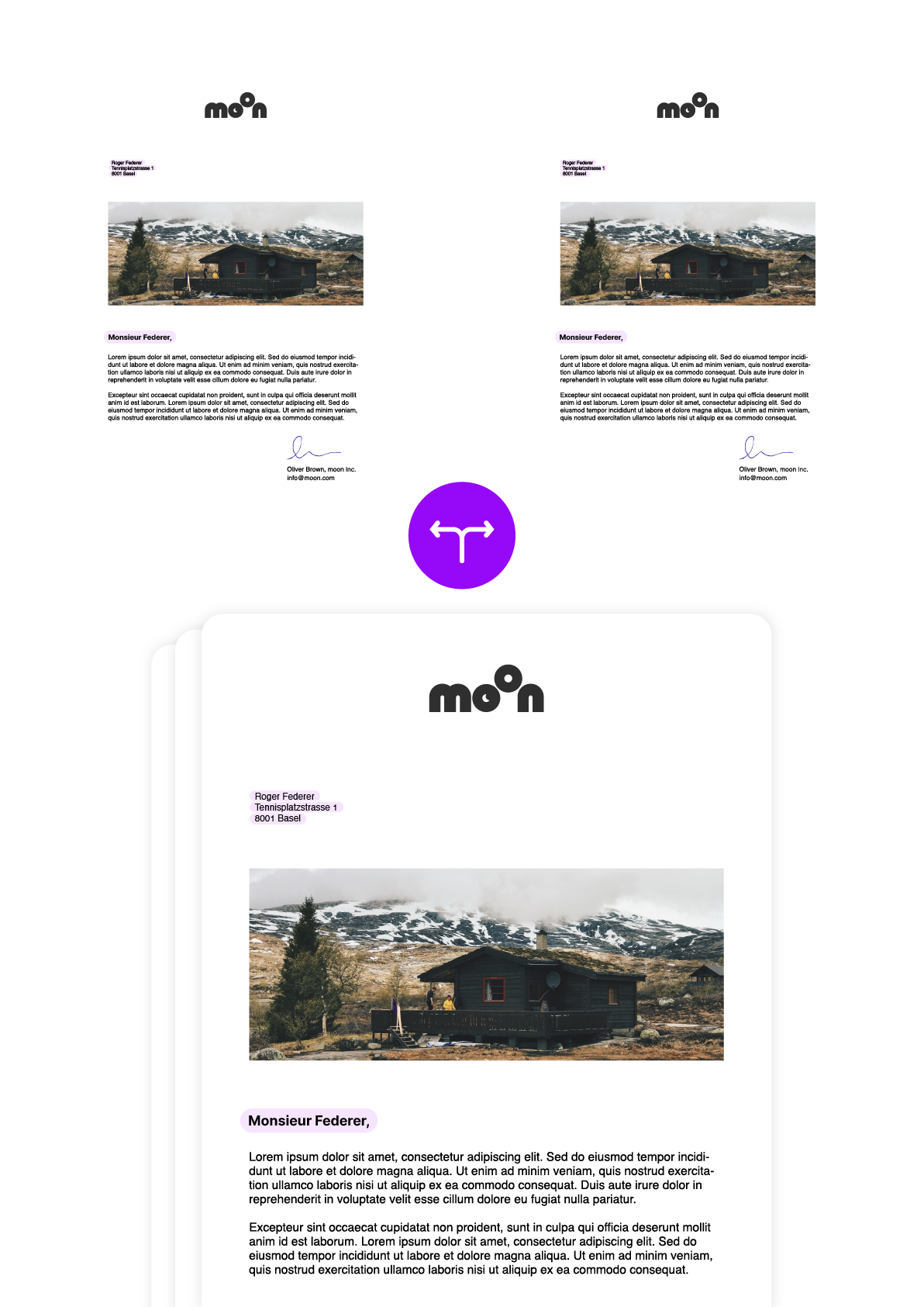 Fonction de fractionnement PDF séparant automatiquement les lettres en fichiers individuels
