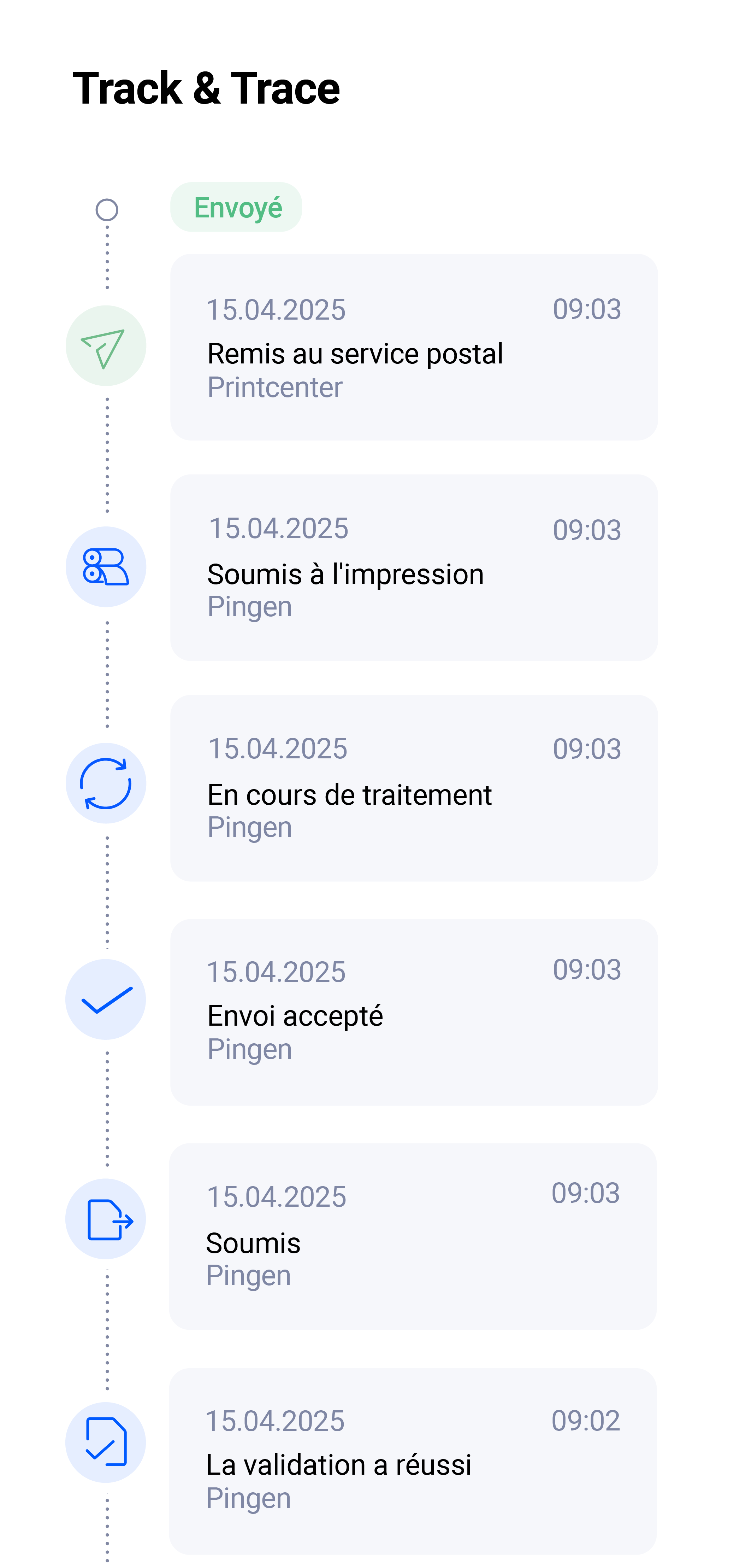 WebApp lettre suivie